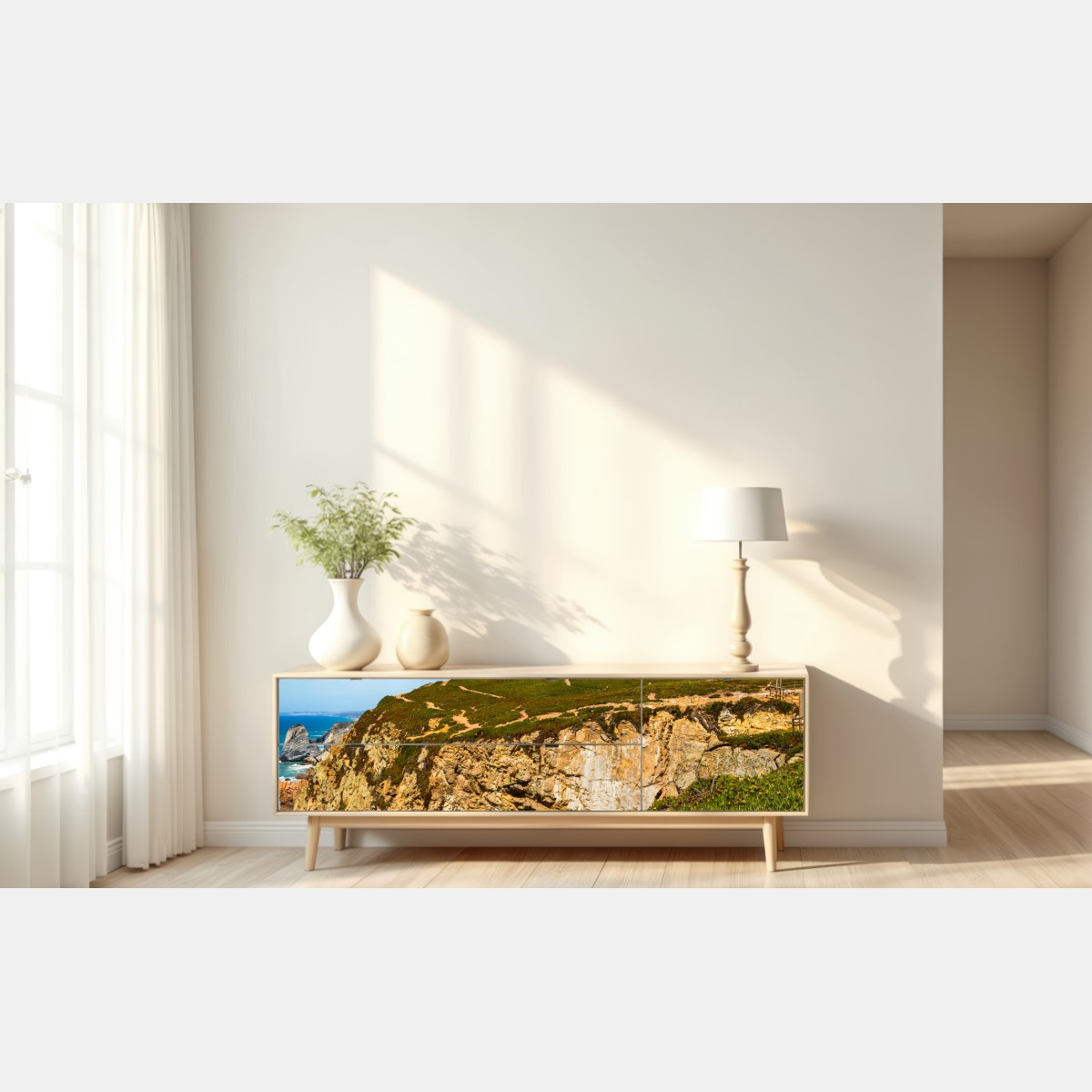 Naklejka repozycjonowalna latarnia morska na klifach Cabo da Roca – Wallissimo® Naklejka repozycjonowalna latarnia morska na klifach Cabo da Roca – Wallissimo®