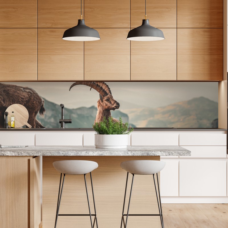 Naklejka repozycjonowalna niebieska geometryczna kompozycja 3d – Wallissimo®