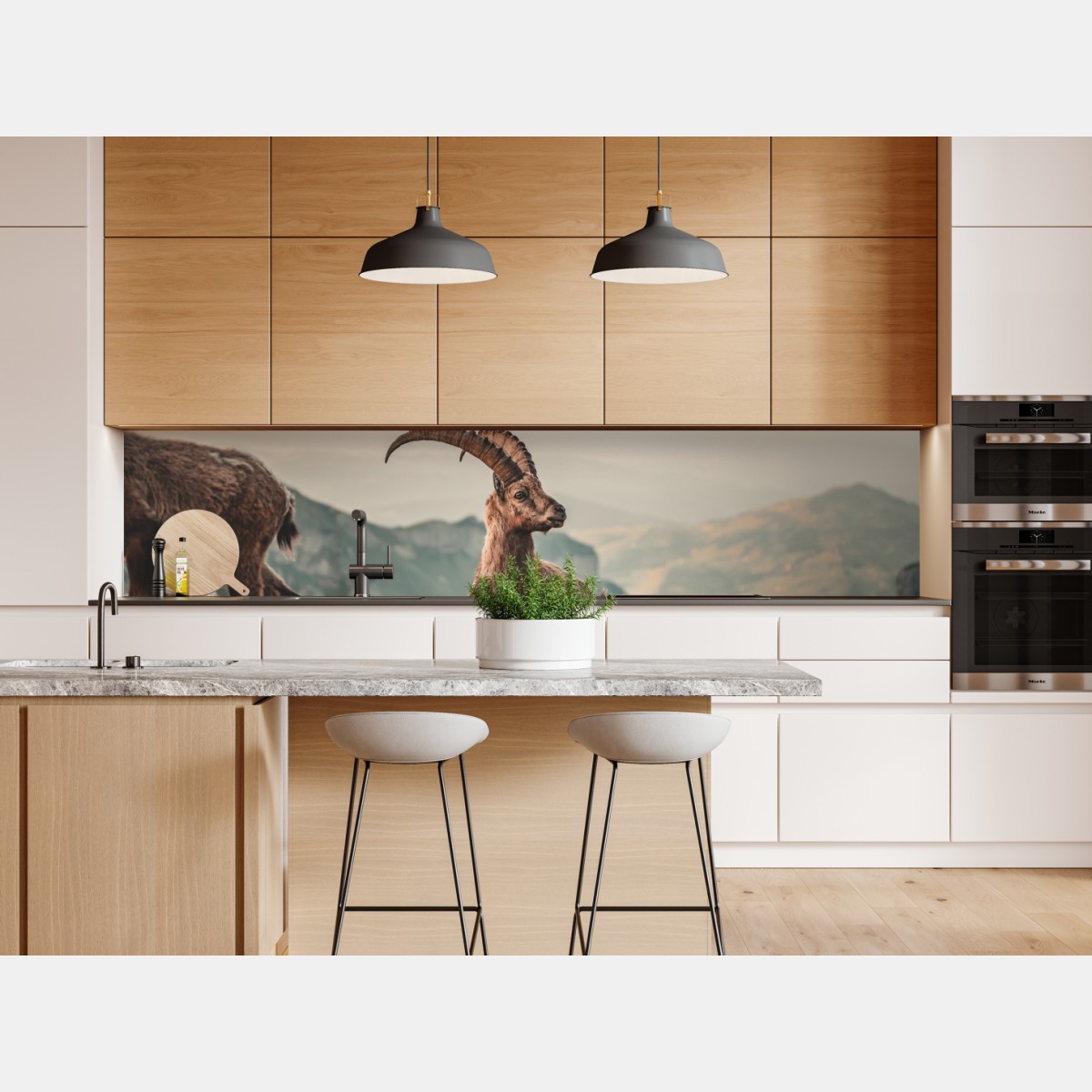 Naklejka repozycjonowalna kozica alpejska na skalistym grzbiecie – Wallissimo® Naklejka repozycjonowalna kozica alpejska na skalistym grzbiecie – Wallissimo®