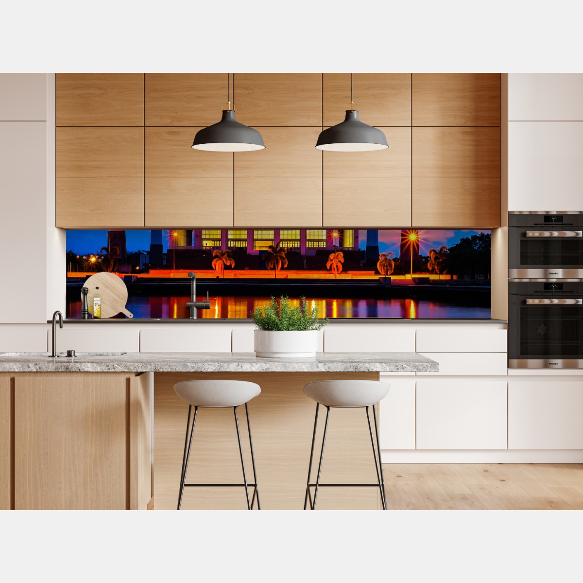 Naklejka repozycjonowalna zachód słońca przy meczecie w Songkhla – Wallissimo® Naklejka repozycjonowalna zachód słońca przy meczecie w Songkhla – Wallissimo®