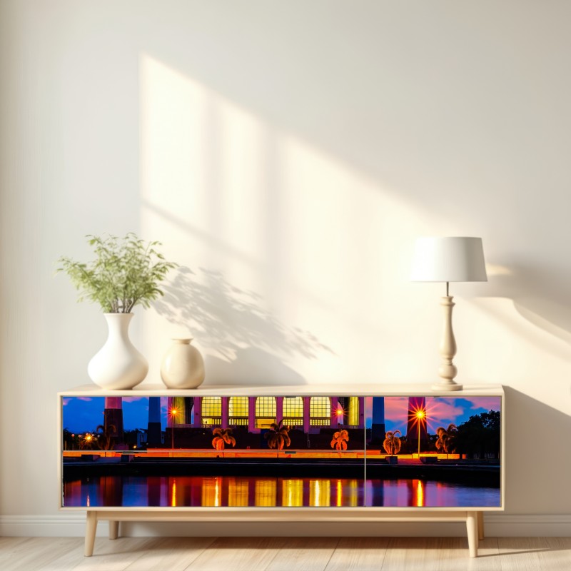 Naklejka repozycjonowalna zachód słońca przy meczecie w Songkhla – Wallissimo® Naklejka repozycjonowalna zachód słońca przy meczecie w Songkhla – Wallissimo®