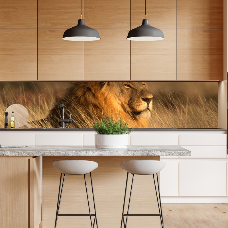 Naklejka repozycjonowalna złoty wzór damaskowy na granatowym tle – Wallissimo®