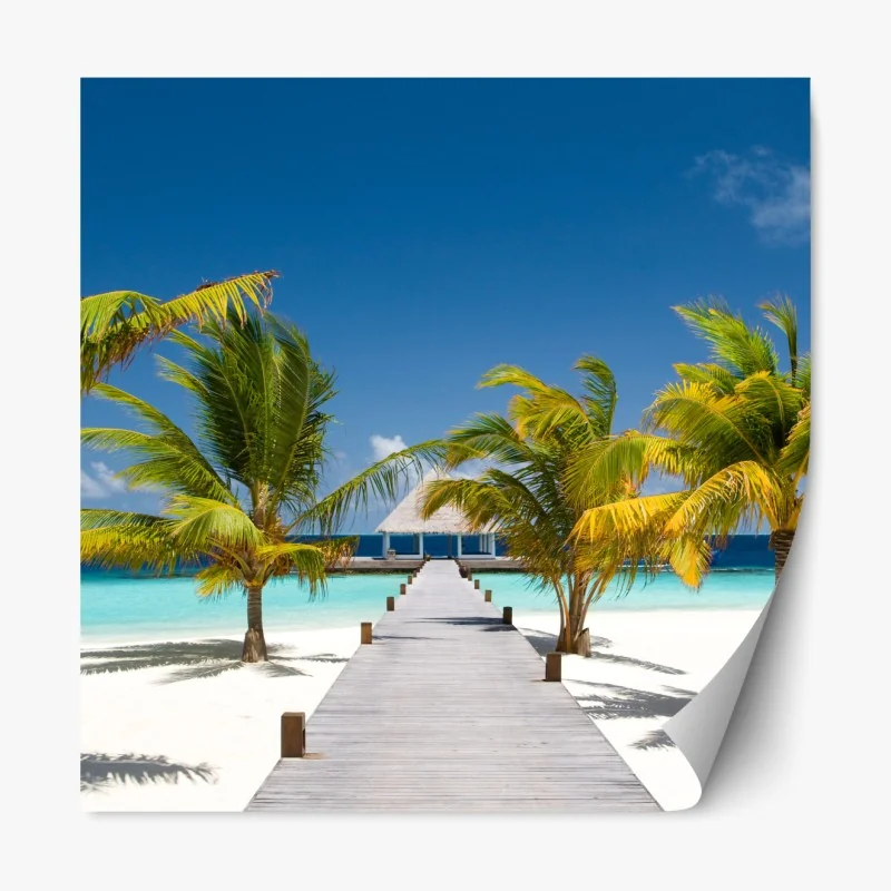 Naklejka repozycjonowalna elegancki czerwony flaming na czarnym tle – Wallissimo®