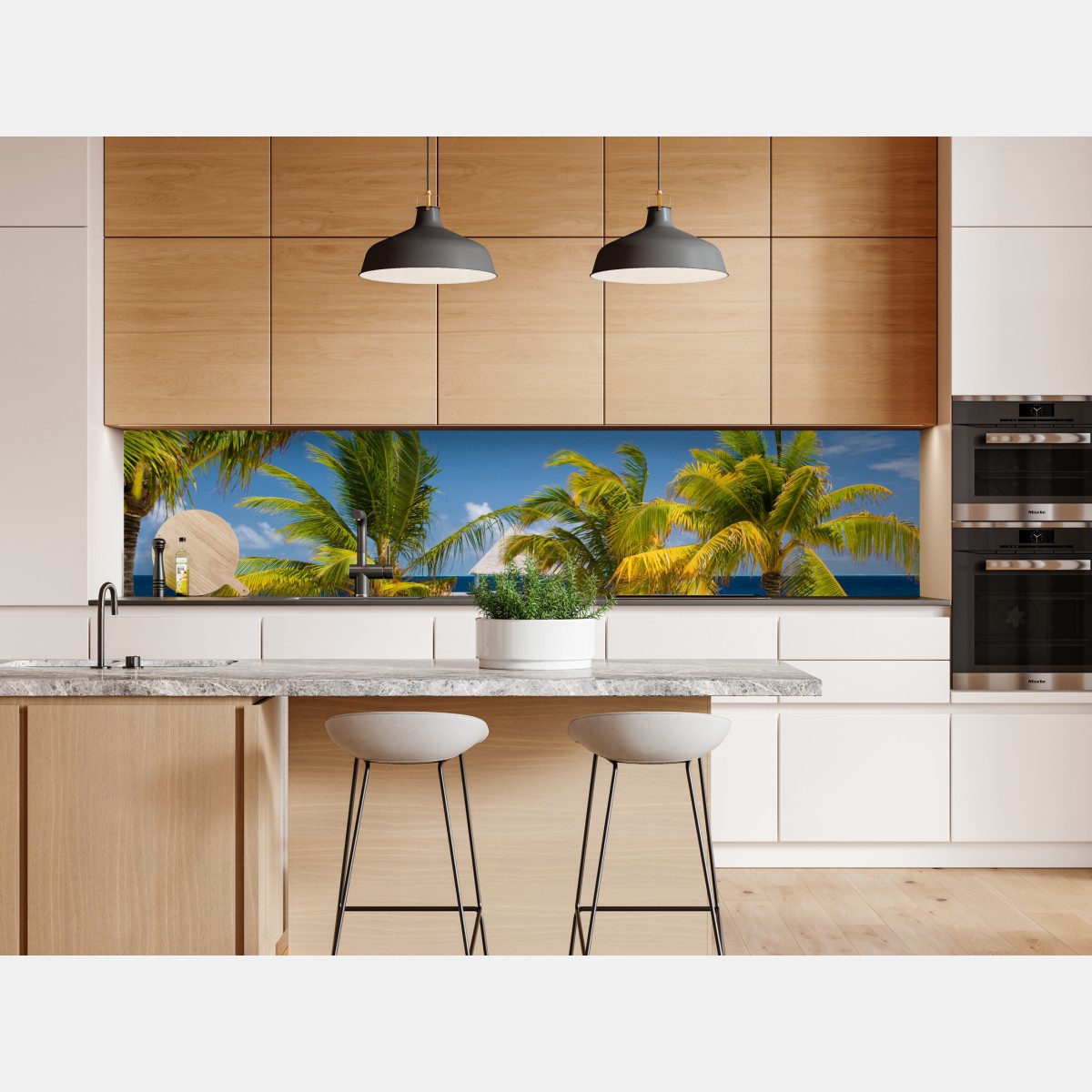 Naklejka repozycjonowalna tropikalny pomost nad turkusowymi wodami – Wallissimo® Naklejka repozycjonowalna tropikalny pomost nad turkusowymi wodami – Wallissimo®