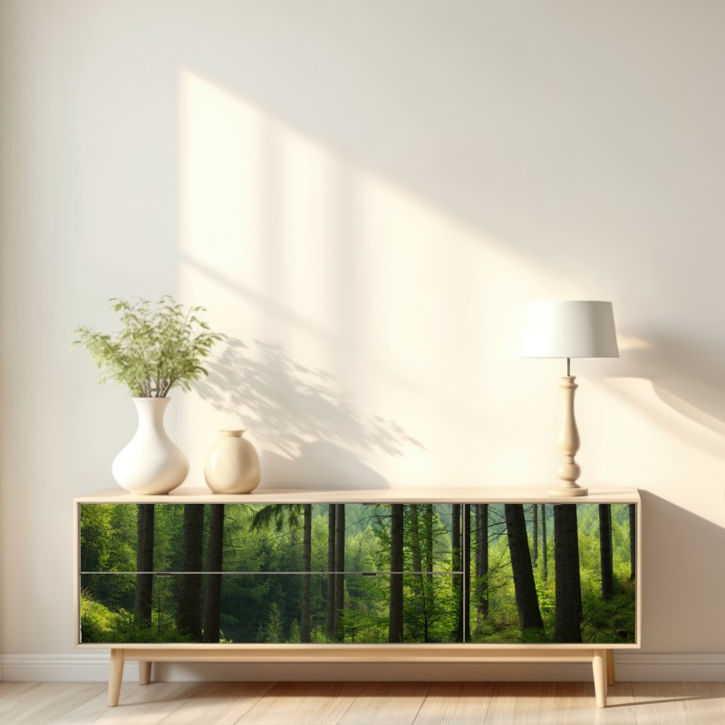 Naklejka repozycjonowalna spokojna leśna ścieżka – Wallissimo® Naklejka repozycjonowalna spokojna leśna ścieżka – Wallissimo®