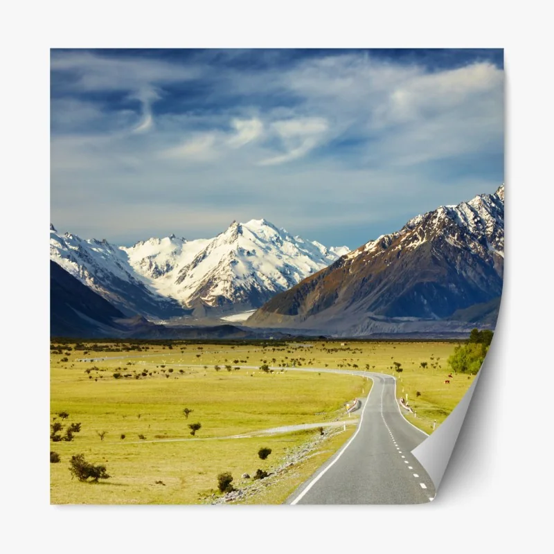 Naklejka repozycjonowalna tropikalne akwarelowe orchidee i liście palmowe – Wallissimo®