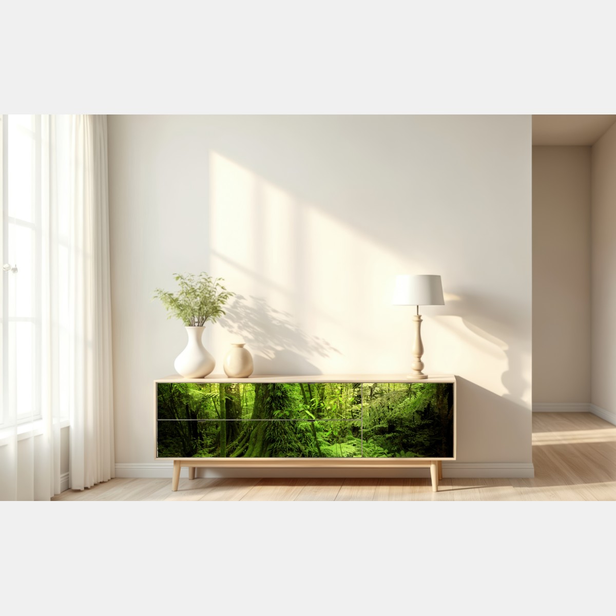 Naklejka repozycjonowalna bujna tropikalna dżungla – Wallissimo® Naklejka repozycjonowalna bujna tropikalna dżungla – Wallissimo®