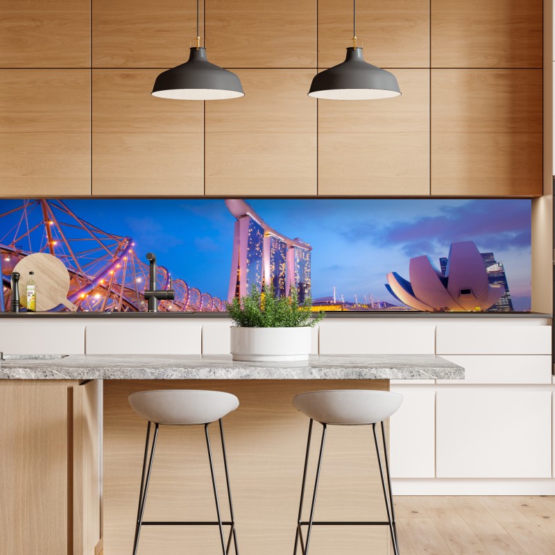 Naklejka repozycjonowalna unoszące się pęcherzyki oleju na głębokim gradiencie – Wallissimo®