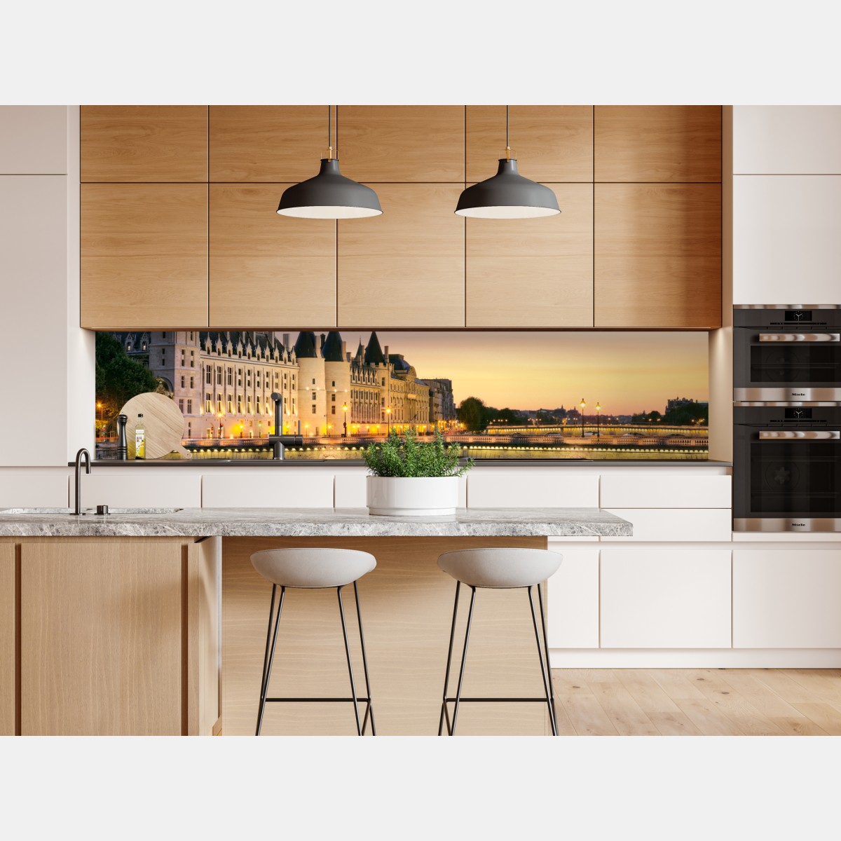 Naklejka repozycjonowalna Paryż zachód słońca nad zabytkowym mostem – Wallissimo® Naklejka repozycjonowalna Paryż zachód słońca nad zabytkowym mostem – Wallissimo®