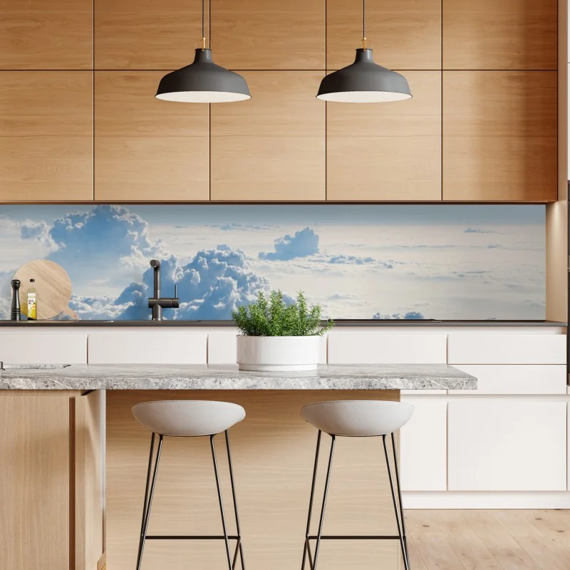 Naklejka repozycjonowalna czerwony botaniczny wzór liści – Wallissimo®