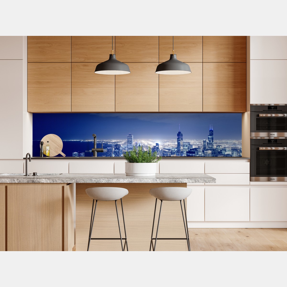 Naklejka repozycjonowalna Chicago nocna panorama miasta – Wallissimo® Naklejka repozycjonowalna Chicago nocna panorama miasta – Wallissimo®