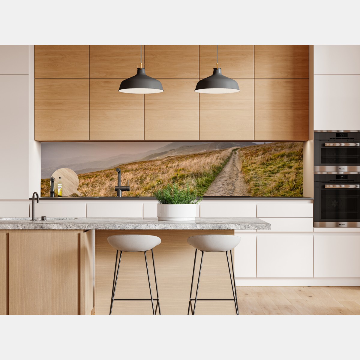 Naklejka repozycjonowalna szlak o zachodzie słońca w Bieszczadach – Wallissimo® Naklejka repozycjonowalna szlak o zachodzie słońca w Bieszczadach – Wallissimo®