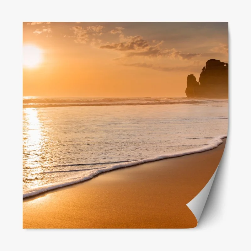 Naklejka repozycjonowalna żurawie i kwiaty persymony – Wallissimo®