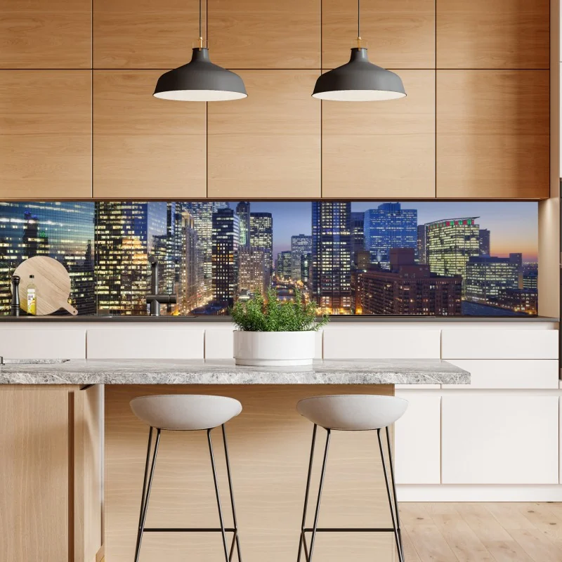 Naklejka repozycjonowalna tropikalny zachód słońca na plaży z sylwetkami palm – Wallissimo®