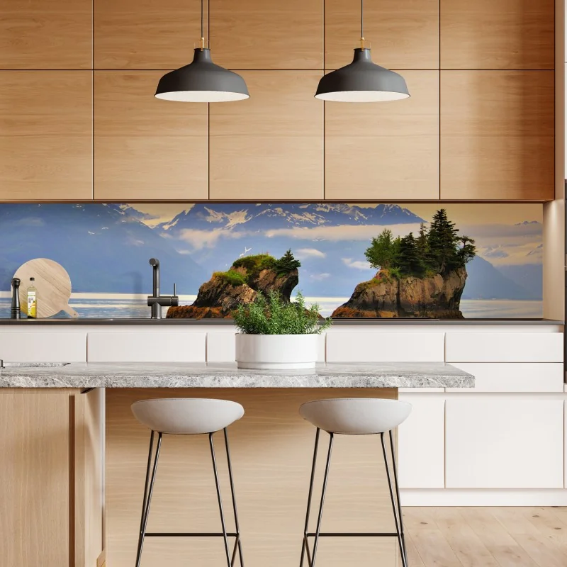 Naklejka repozycjonowalna botaniczny wzór z cytrynami – Wallissimo®