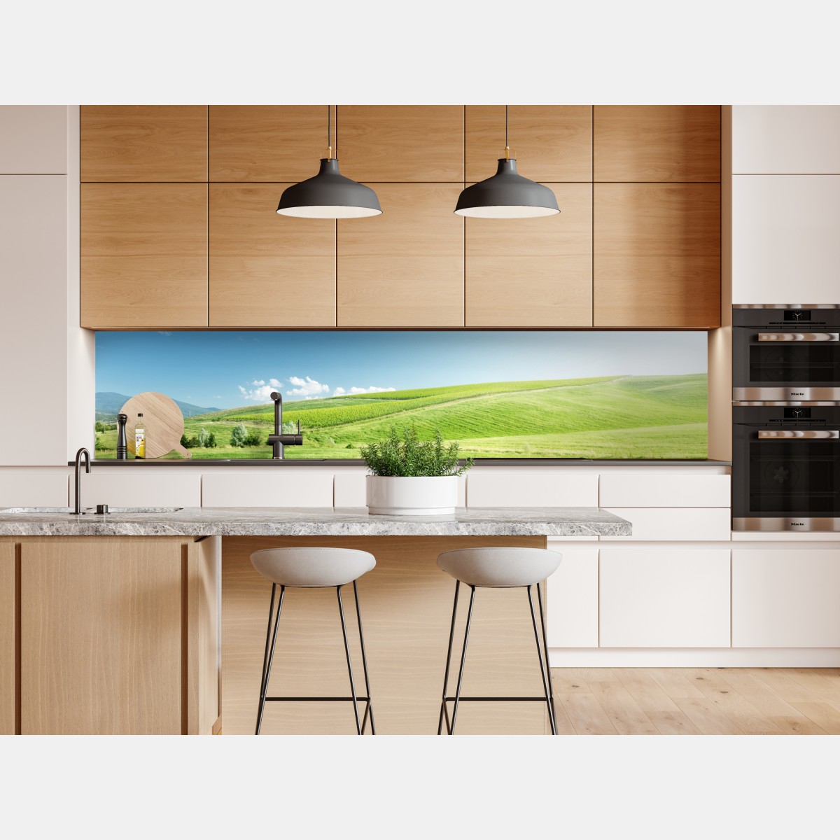 Naklejka repozycjonowalna spokojna zielona łąka – Wallissimo® Naklejka repozycjonowalna spokojna zielona łąka – Wallissimo®