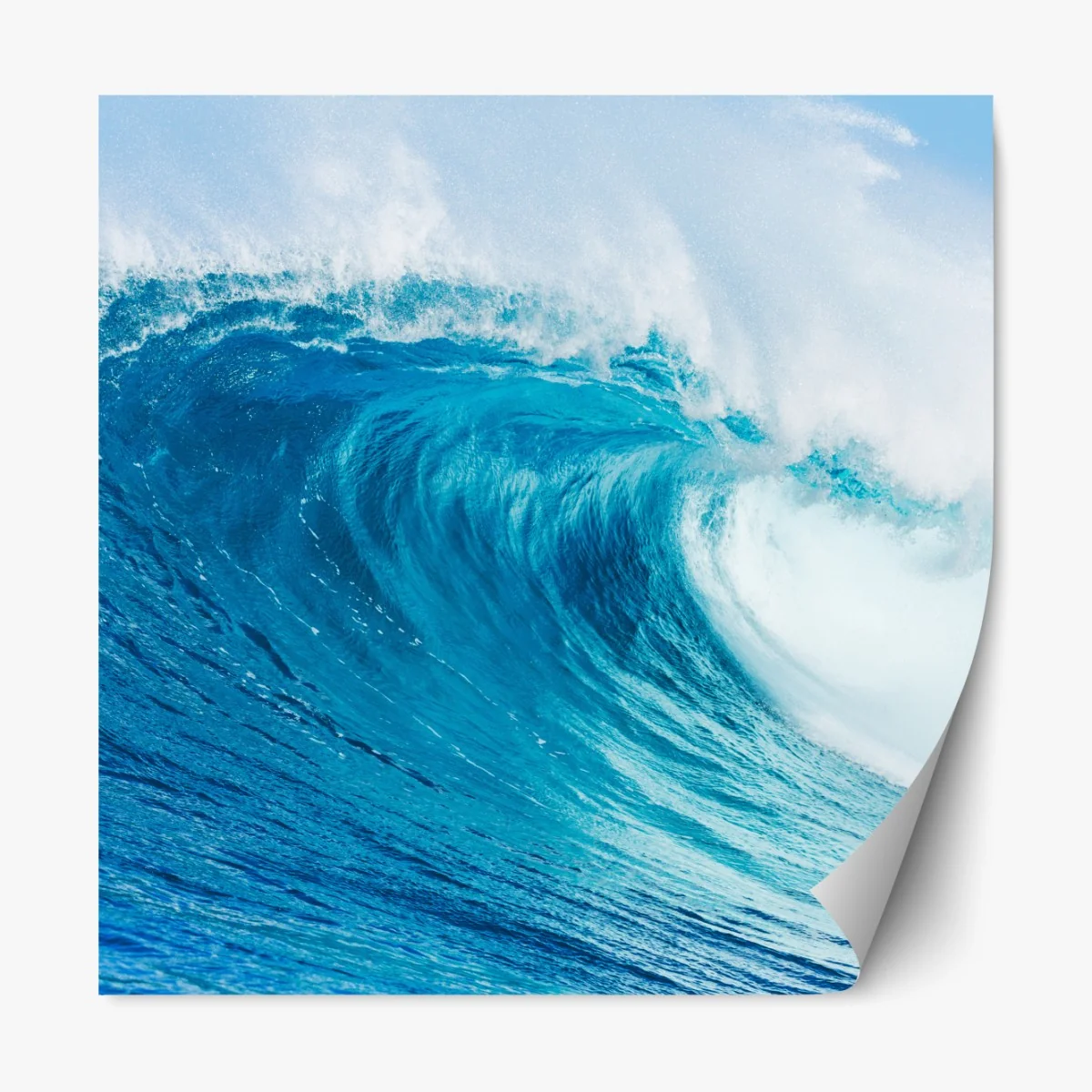 Naklejka repozycjonowalna majestatyczna niebieska fala oceaniczna – Wallissimo® Naklejka repozycjonowalna majestatyczna niebieska fala oceaniczna – Wallissimo®