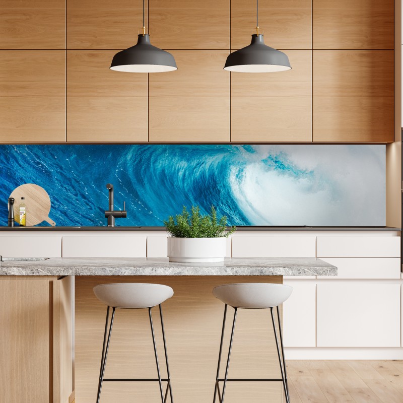 Naklejka repozycjonowalna żółte pole rzepaku pod błękitnym niebem – Wallissimo®