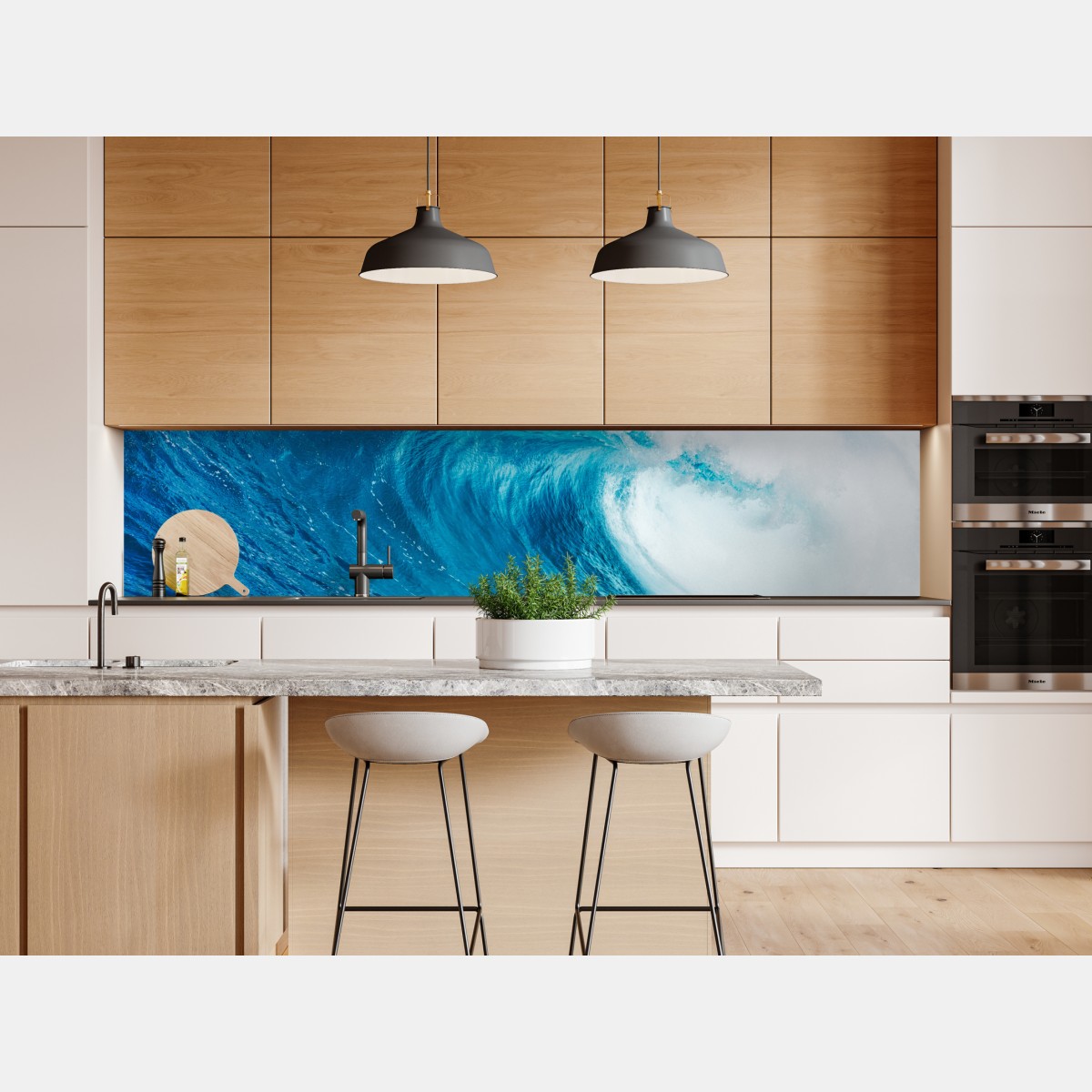 Naklejka repozycjonowalna majestatyczna niebieska fala oceaniczna – Wallissimo® Naklejka repozycjonowalna majestatyczna niebieska fala oceaniczna – Wallissimo®