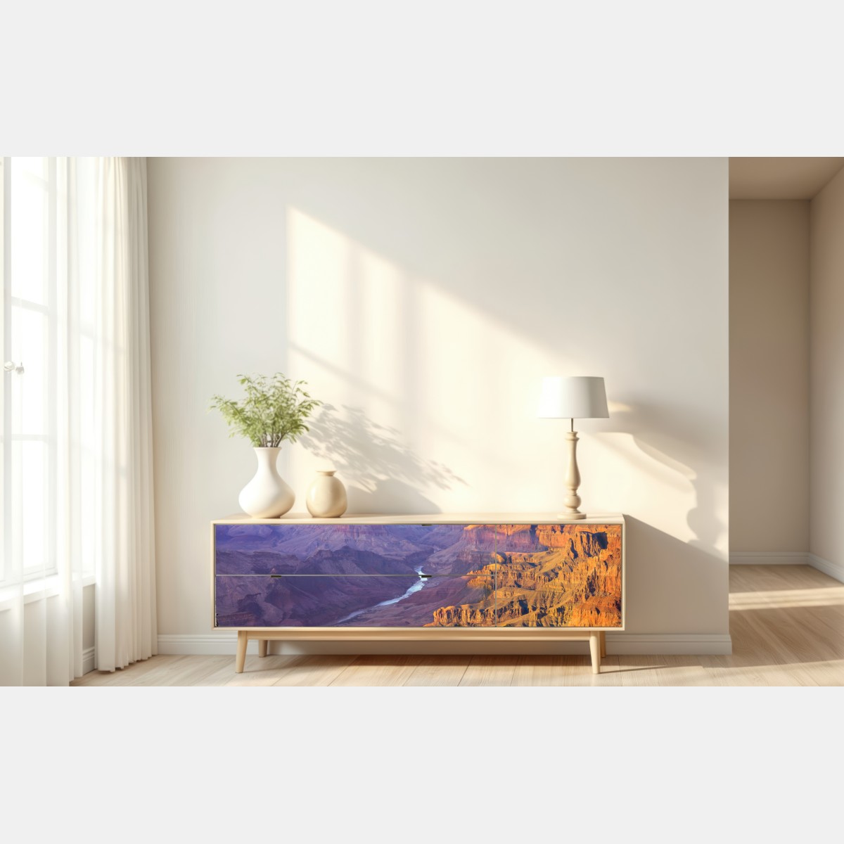 Naklejka repozycjonowalna Wielki Kanion o zmierzchu panorama – Wallissimo® Naklejka repozycjonowalna Wielki Kanion o zmierzchu panorama – Wallissimo®