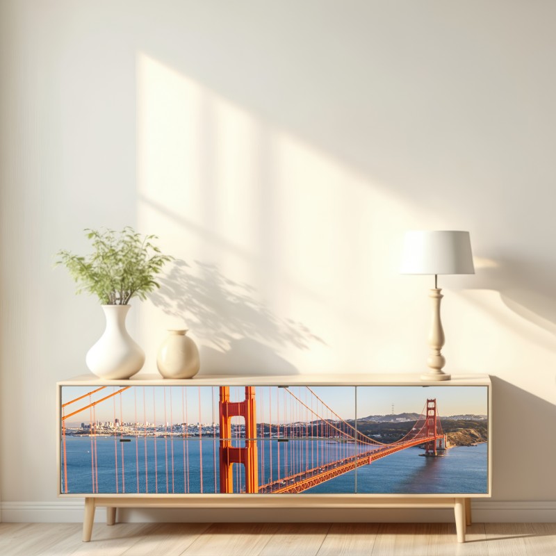 Naklejka repozycjonowalna panoramiczny widok na most Golden Gate – Wallissimo® Naklejka repozycjonowalna panoramiczny widok na most Golden Gate – Wallissimo®