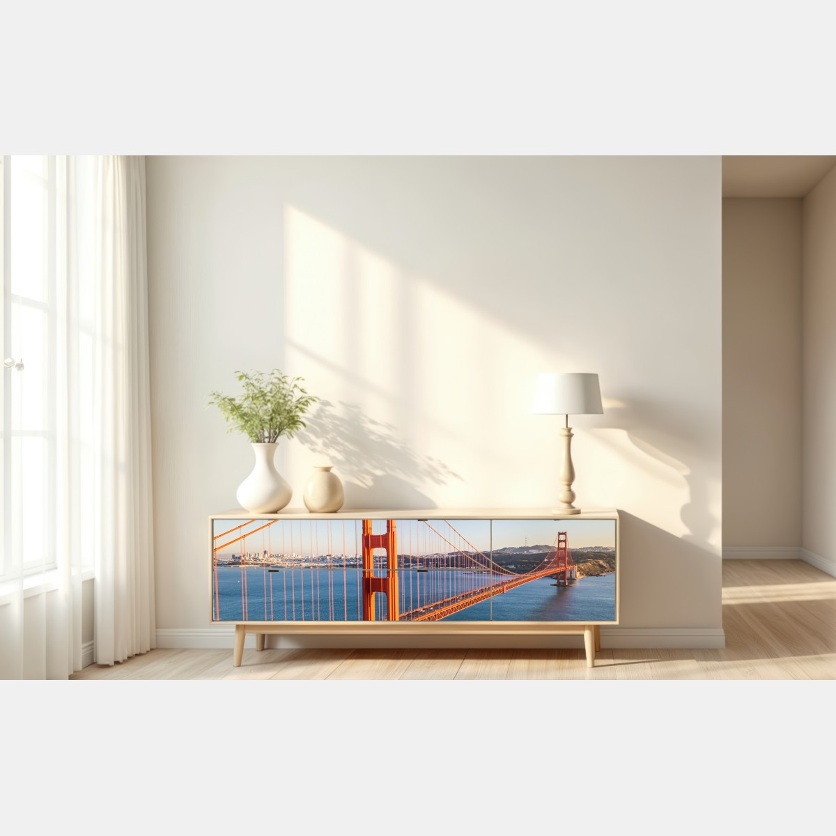 Naklejka repozycjonowalna panoramiczny widok na most Golden Gate – Wallissimo® Naklejka repozycjonowalna panoramiczny widok na most Golden Gate – Wallissimo®