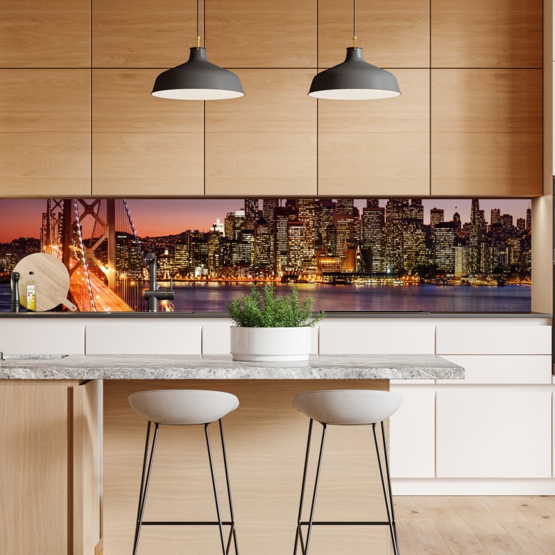 Naklejka repozycjonowalna zachód słońca nad Stambułem – Wallissimo®