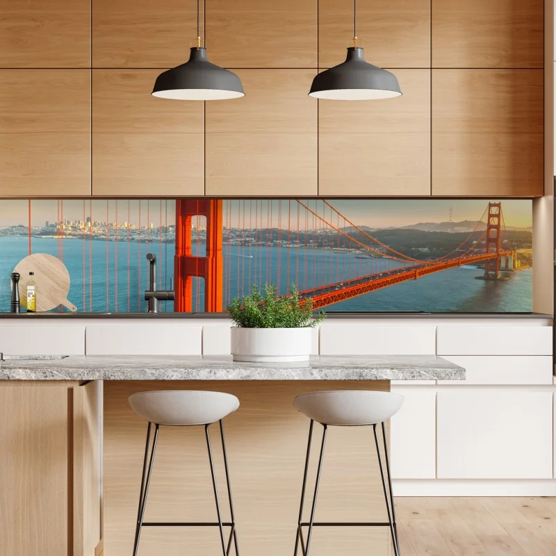 Naklejka repozycjonowalna złoty liść monstera na białym tle – Wallissimo®