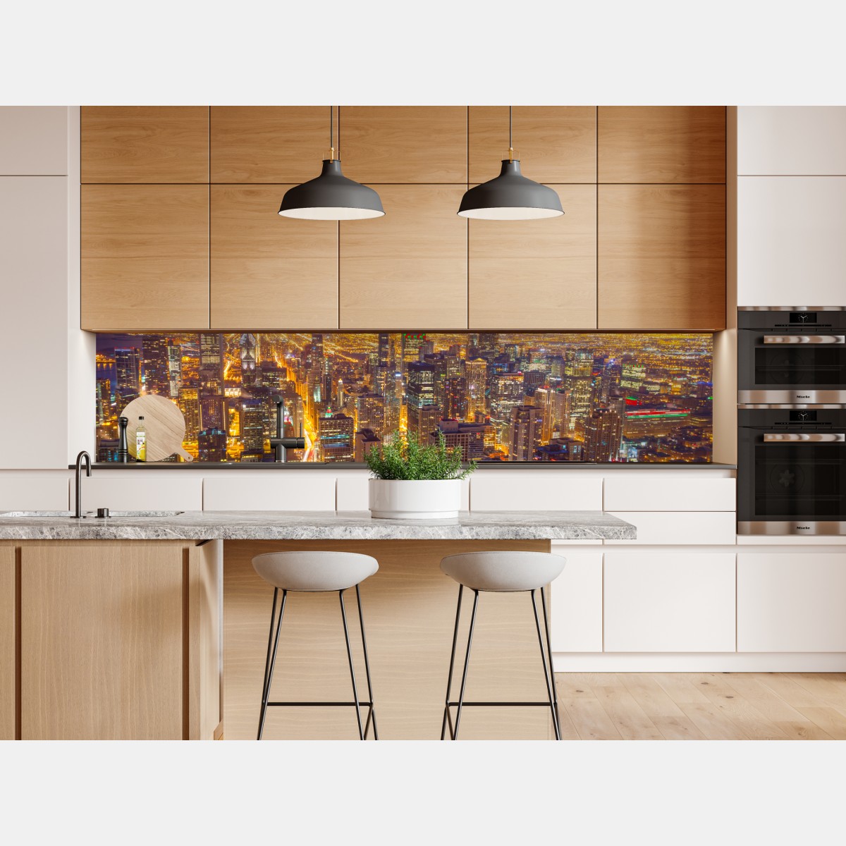 Naklejka repozycjonowalna Chicago nocna panorama miasta – Wallissimo® Naklejka repozycjonowalna Chicago nocna panorama miasta – Wallissimo®