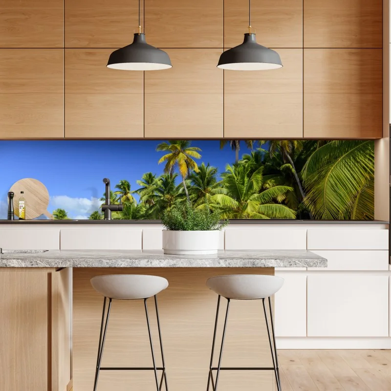 Naklejka repozycjonowalna zimowa mgła nad lasem iglastym – Wallissimo®