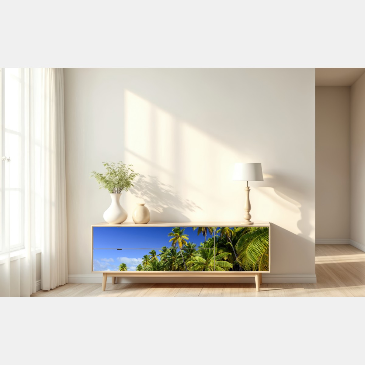 Naklejka repozycjonowalna spokojna Punta Cana tropikalna plaża – Wallissimo® Naklejka repozycjonowalna spokojna Punta Cana tropikalna plaża – Wallissimo®