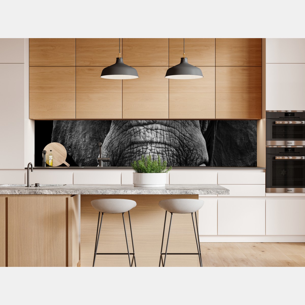 Naklejka repozycjonowalna majestatyczne zbliżenie słonia – Wallissimo® Naklejka repozycjonowalna majestatyczne zbliżenie słonia – Wallissimo®