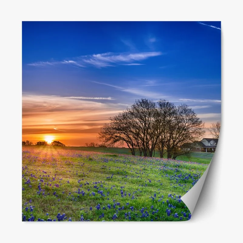 Naklejka repozycjonowalna mistyczny portret w złocie i błękicie – Wallissimo®