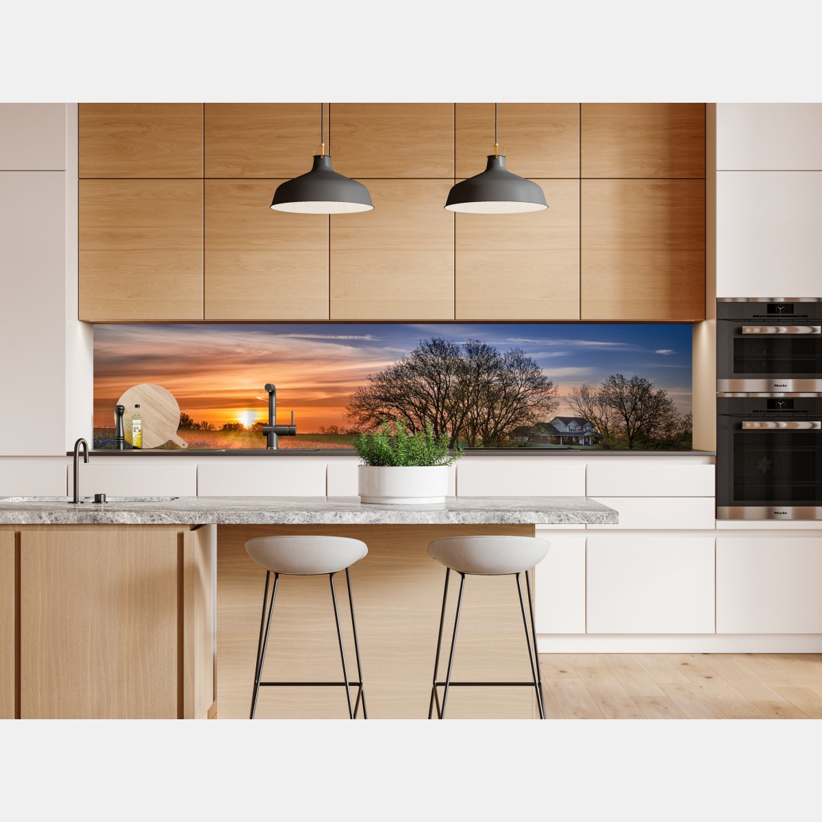 Naklejka repozycjonowalna Teksas łąka bluebonnetów o wschodzie słońca – Wallissimo® Naklejka repozycjonowalna Teksas łąka bluebonnetów o wschodzie słońca – Wallissimo®