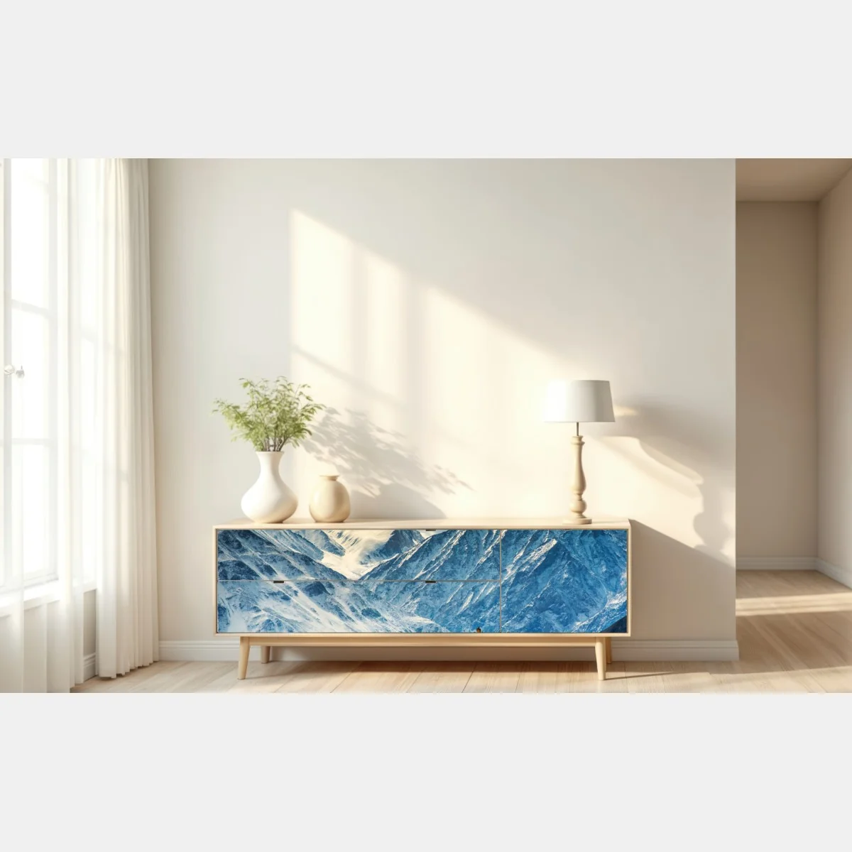 Naklejka repozycjonowalna majestatyczny klasztor wśród ośnieżonych szczytów – Wallissimo® Naklejka repozycjonowalna majestatyczny klasztor wśród ośnieżonych szczytów – Wallissimo®