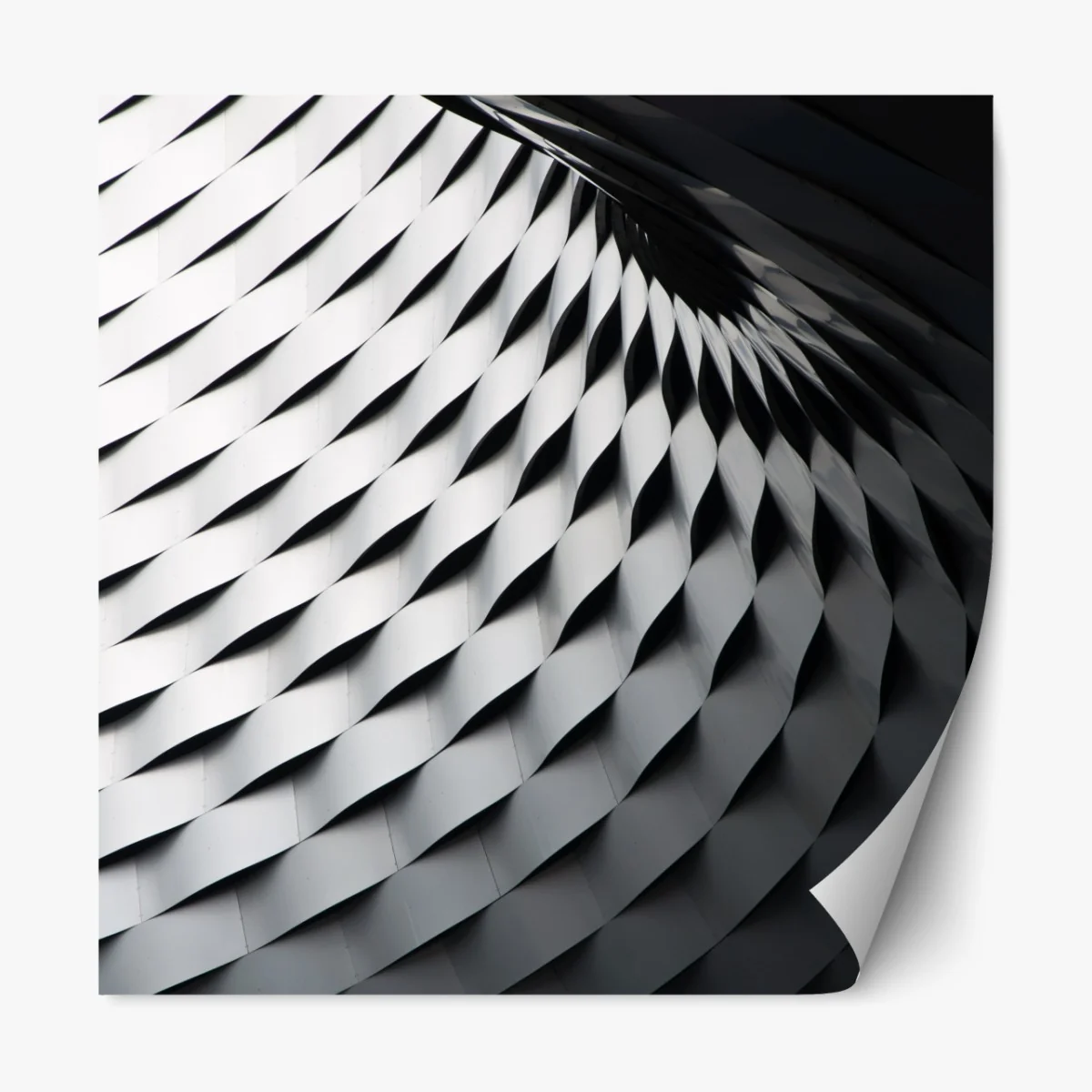 Naklejka repozycjonowalna monochromatyczny geometryczny wzór z metalu – Wallissimo® Naklejka repozycjonowalna monochromatyczny geometryczny wzór z metalu – Wallissimo®