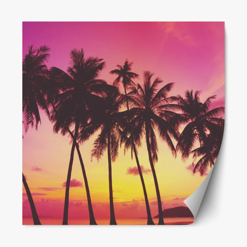 Naklejka repozycjonowalna złoty wzór lilii na ciemnym tle – Wallissimo®