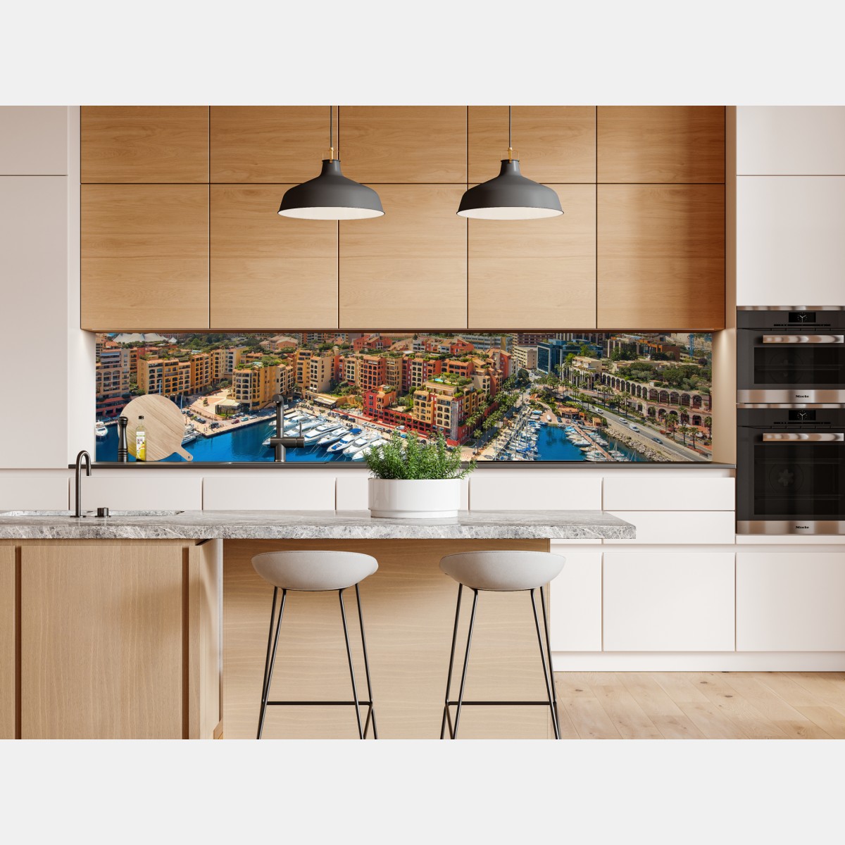 Naklejka repozycjonowalna słoneczna marina i nadmorski krajobraz – Wallissimo® Naklejka repozycjonowalna słoneczna marina i nadmorski krajobraz – Wallissimo®