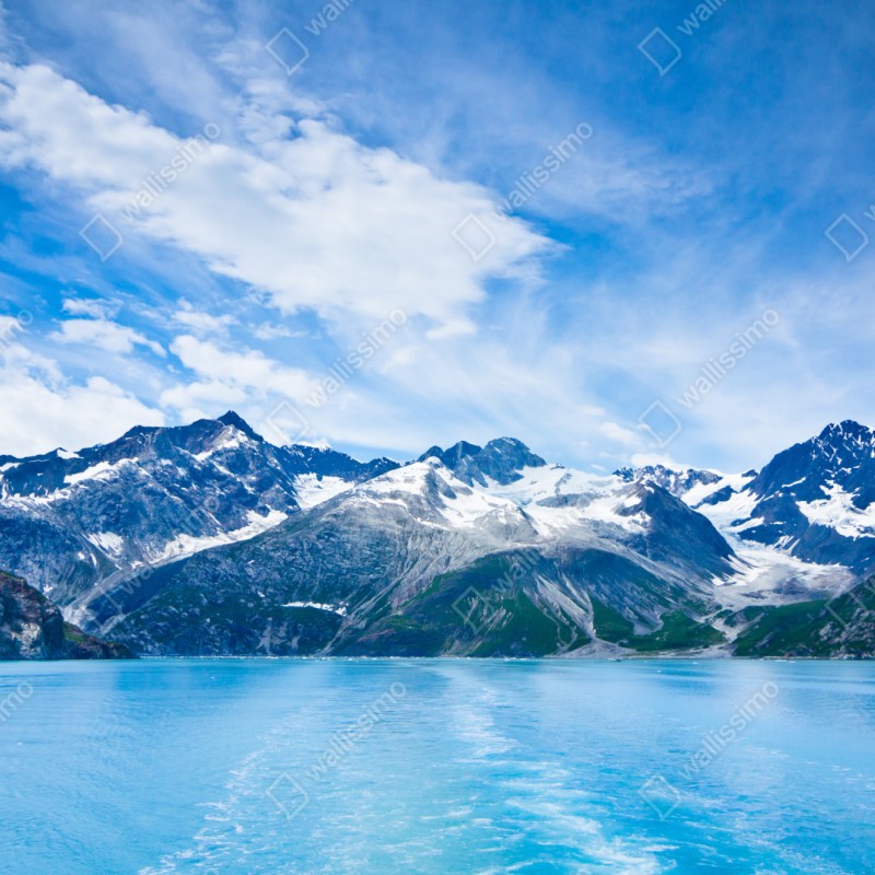 Naklejka repozycjonowalna ośnieżone szczyty w Glacier Bay, Alaska – Wallissimo® Naklejka repozycjonowalna ośnieżone szczyty w Glacier Bay, Alaska – Wallissimo®