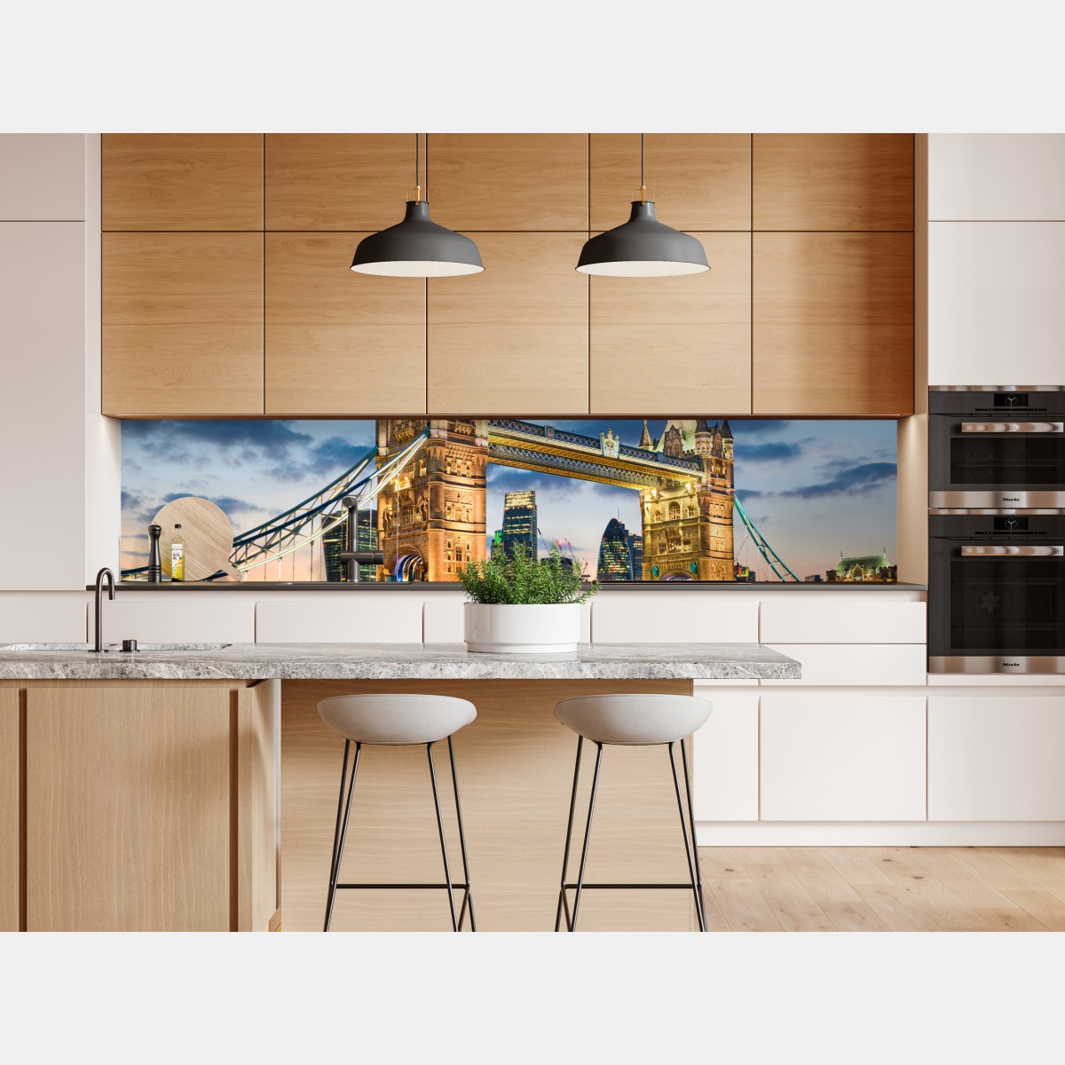 Naklejka repozycjonowalna Tower Bridge o zachodzie słońca, Londyn – Wallissimo® Naklejka repozycjonowalna Tower Bridge o zachodzie słońca, Londyn – Wallissimo®