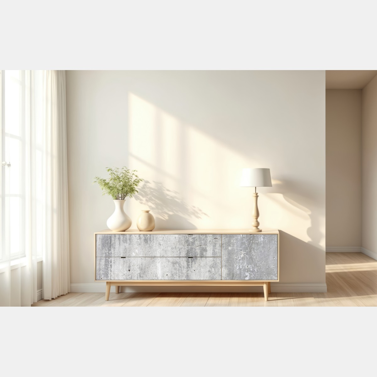 Naklejka repozycjonowalna surowa tekstura betonowej ściany – Wallissimo® Naklejka repozycjonowalna surowa tekstura betonowej ściany – Wallissimo®