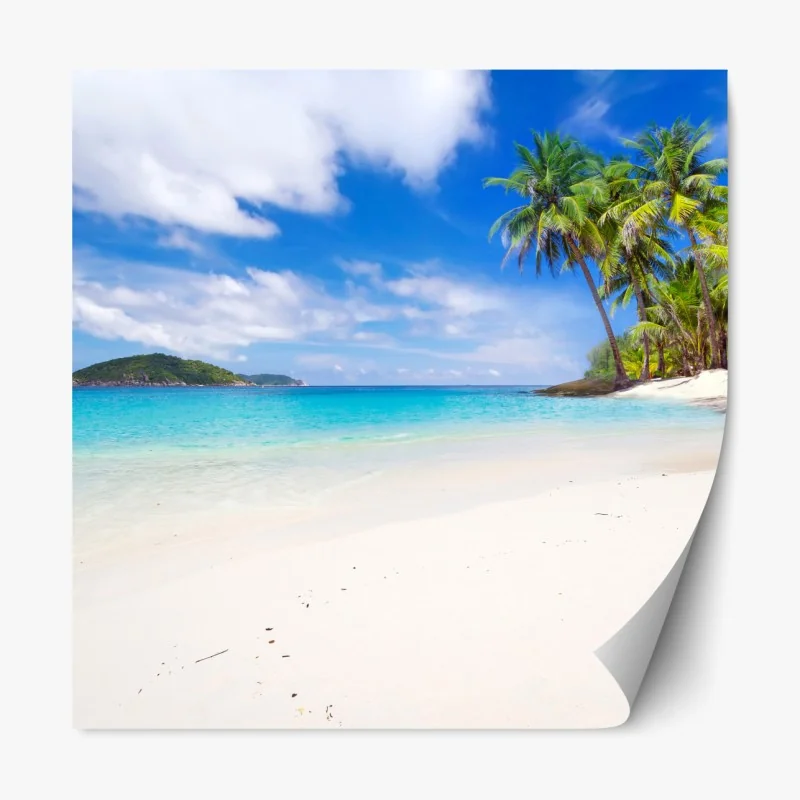 Naklejka repozycjonowalna orientalny wzór z drzewami i liśćmi – Wallissimo®