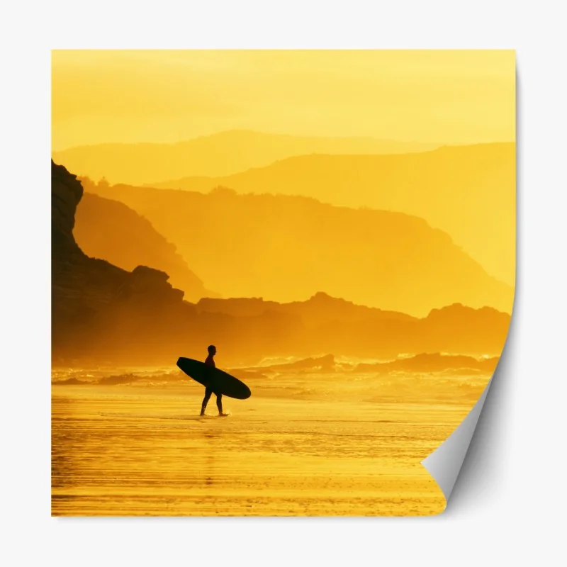 Naklejka repozycjonowalna klasyczny niebieski wzór toile z motywem kwiatowym – Wallissimo®