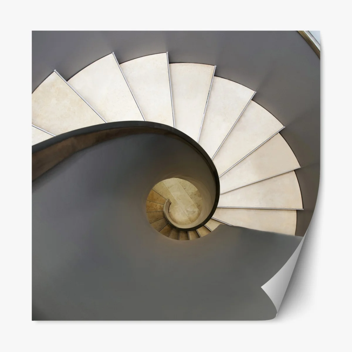 Naklejka repozycjonowalna spiralne schody abstrakcyjna kompozycja – Wallissimo® Naklejka repozycjonowalna spiralne schody abstrakcyjna kompozycja – Wallissimo®