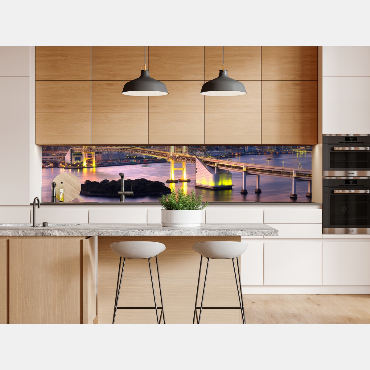 Naklejka repozycjonowalna Tokio panorama o zachodzie słońca – Wallissimo® Naklejka repozycjonowalna Tokio panorama o zachodzie słońca – Wallissimo®