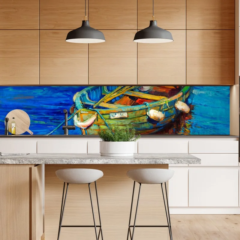 Naklejka repozycjonowalna intensywny fioletowy 3d wir wstęg – Wallissimo®