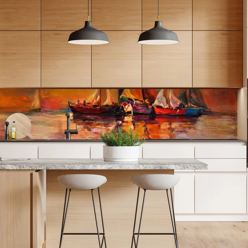 Naklejka repozycjonowalna złoty pomost w lesie nad Plitwickimi Jeziorami – Wallissimo®