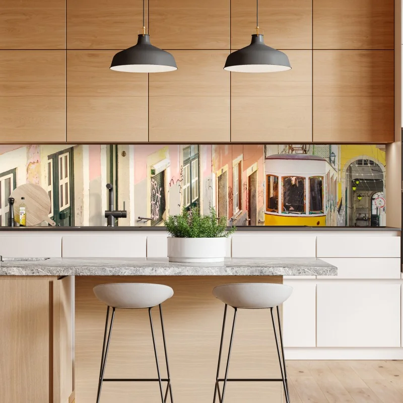 Naklejka repozycjonowalna abstrakcyjny wzór fasady architektonicznej – Wallissimo®