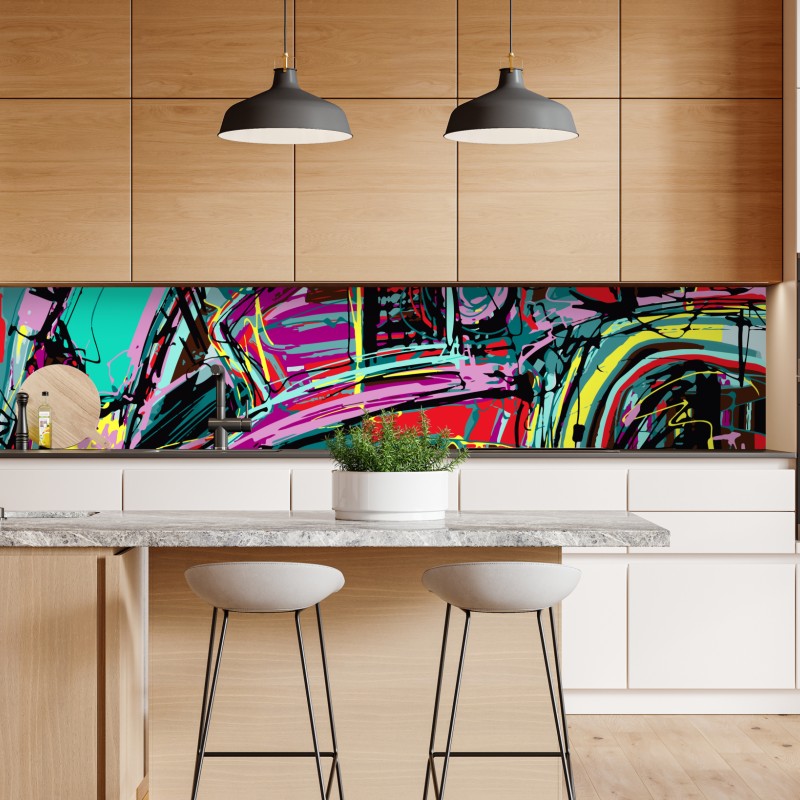 Naklejka repozycjonowalna wzór z różowymi flamingami – Wallissimo®