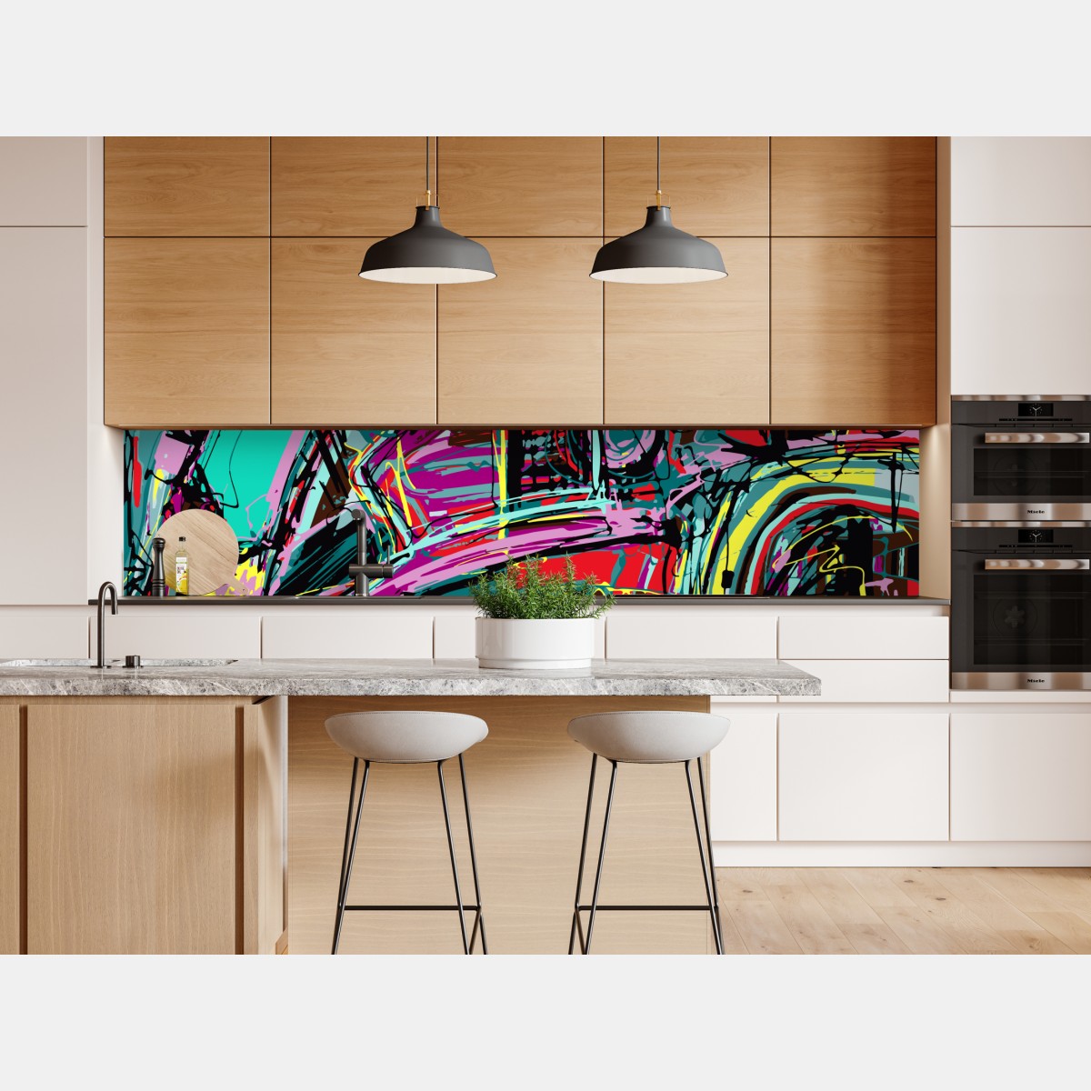 Naklejka repozycjonowalna żywa turkusowa abstrakcyjna kompozycja samochodowa – Wallissimo® Naklejka repozycjonowalna żywa turkusowa abstrakcyjna kompozycja samochodowa – Wallissimo®